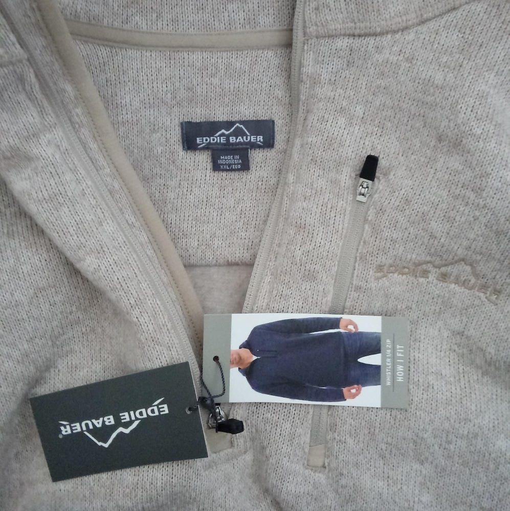 EDDIE BAUER WHISTLER 1/4 ZIP - Picture 1 of 4